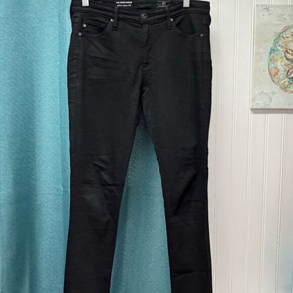 AG Adriano Goldschmied Black "The Middi Ankle" mid-rise legging ankle 27R - Picture 2 of 9